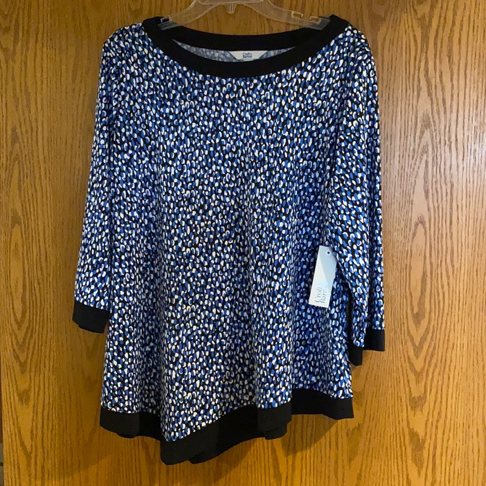 Women’s size xxl Croft & barrow asymmetrical blouse